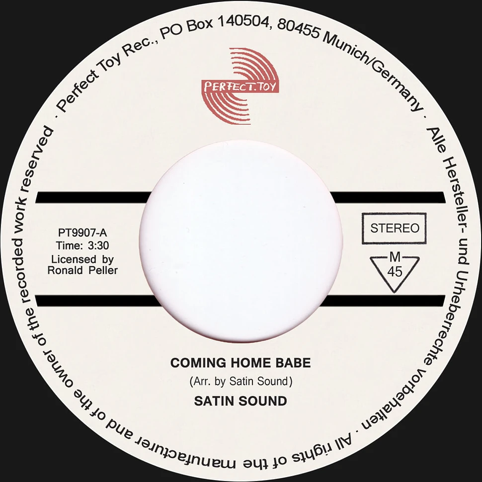 Ronny Pellers Satin Sound - Coming Home Baby