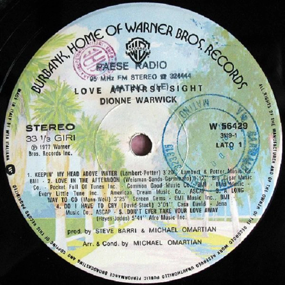 Dionne Warwick - Love At First Sight