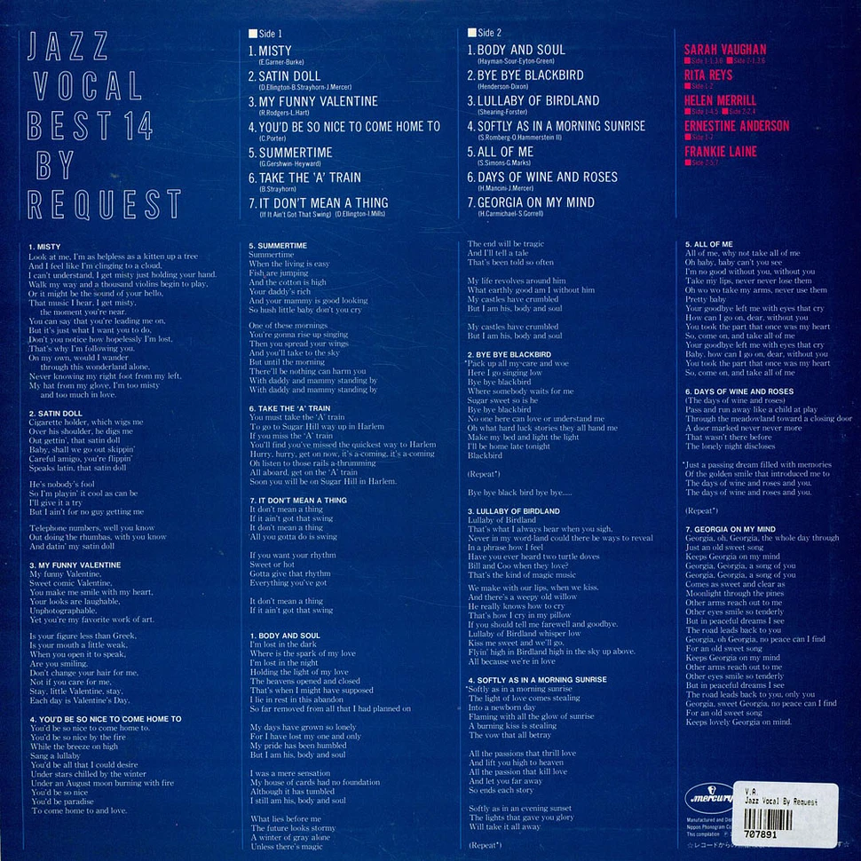 V.A. - Jazz Vocal Best 14 By Request