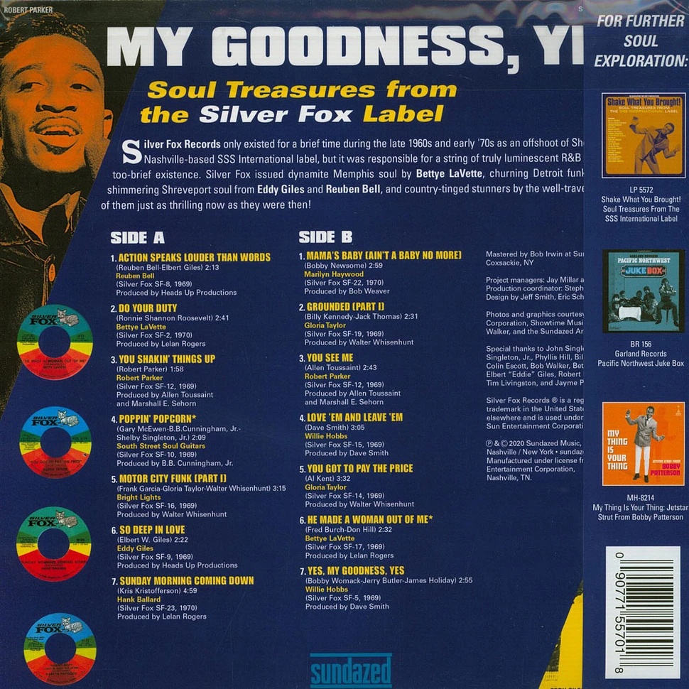 V.A. - My Goodness, Yes! Soul Treasures From The Silver Fox Label Gold Vinyl Edition