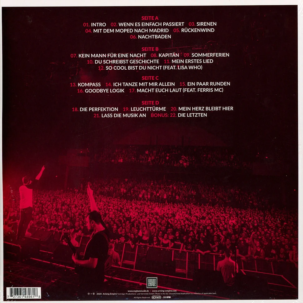 Madsen - Lichtjahre Live Black Vinyl Edition