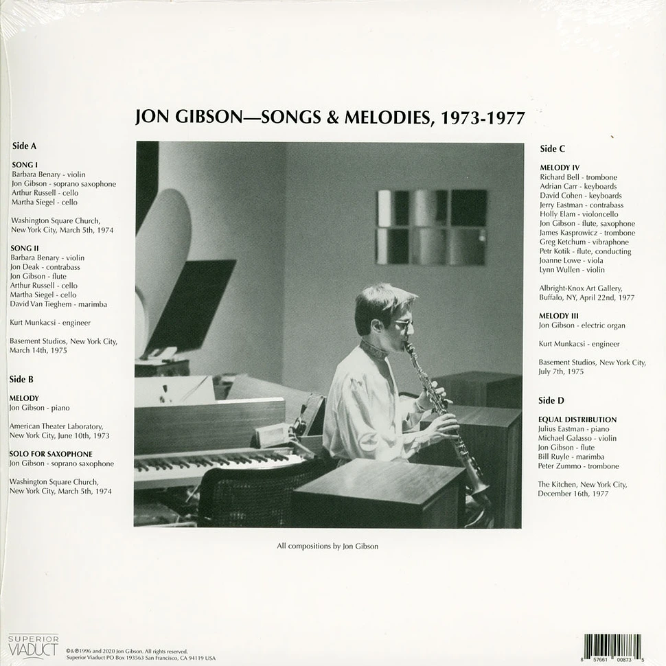 Jon Gibson - Songs & Melodies, 1973-1977