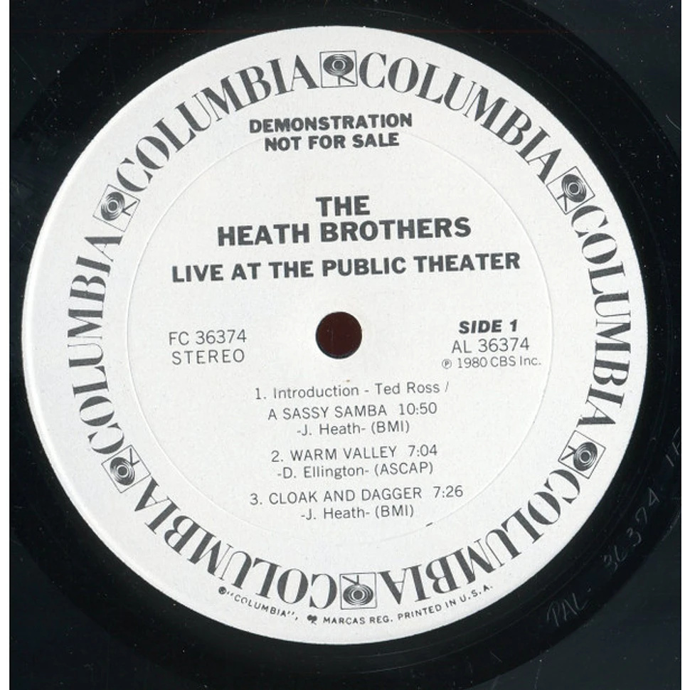 The Heath Brothers - Live At The Public Theater