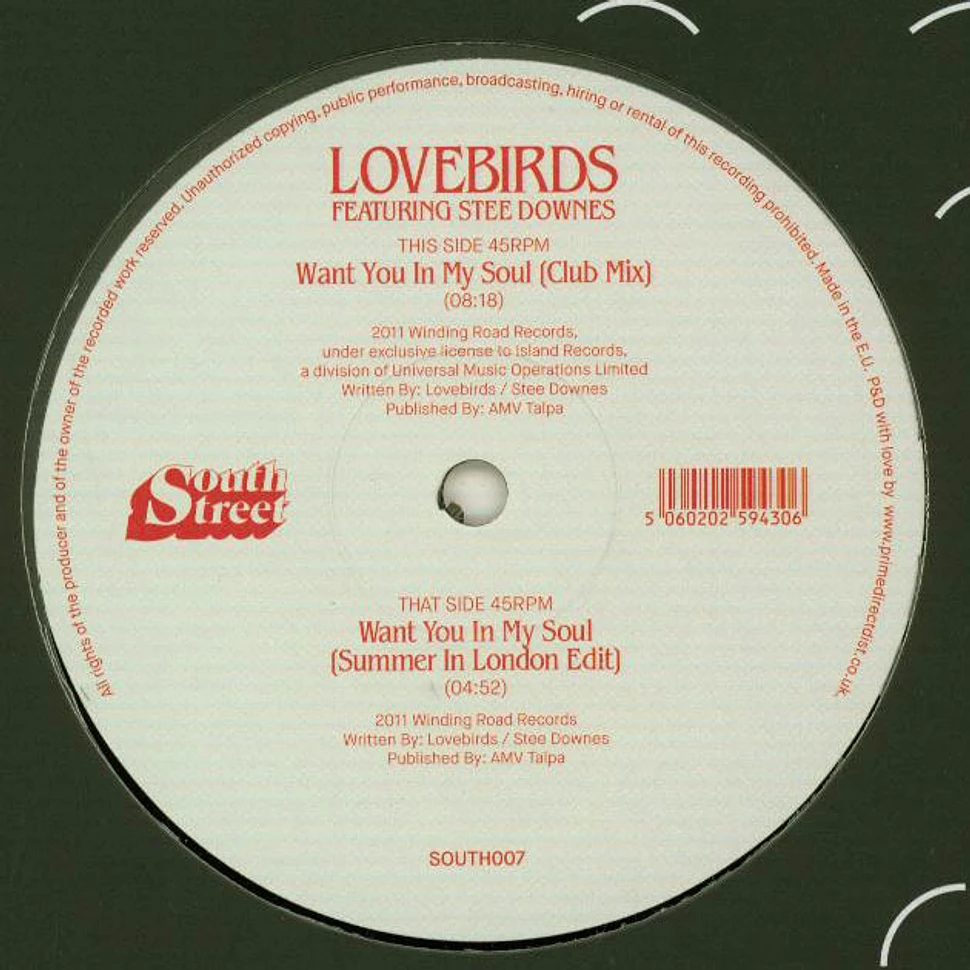 Lovebirds - Want You In My Soul Feat. Stee Downes