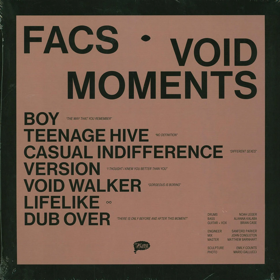 Facs - Void Moments Black Vinyl Edition