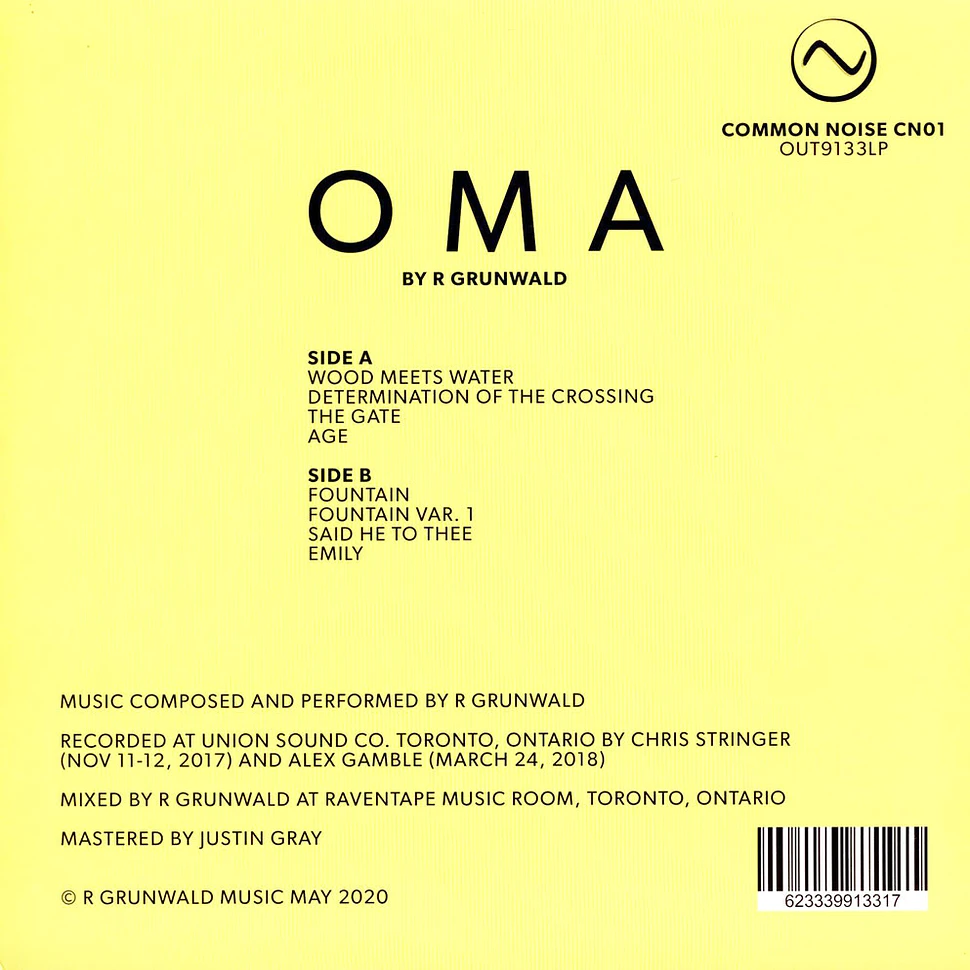 R Grunwald - Oma Translucent Yellow Vinyl Edition