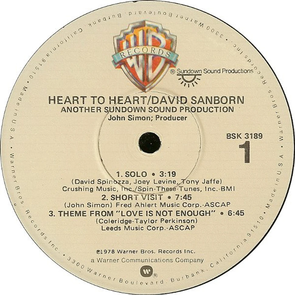 David Sanborn - Heart To Heart