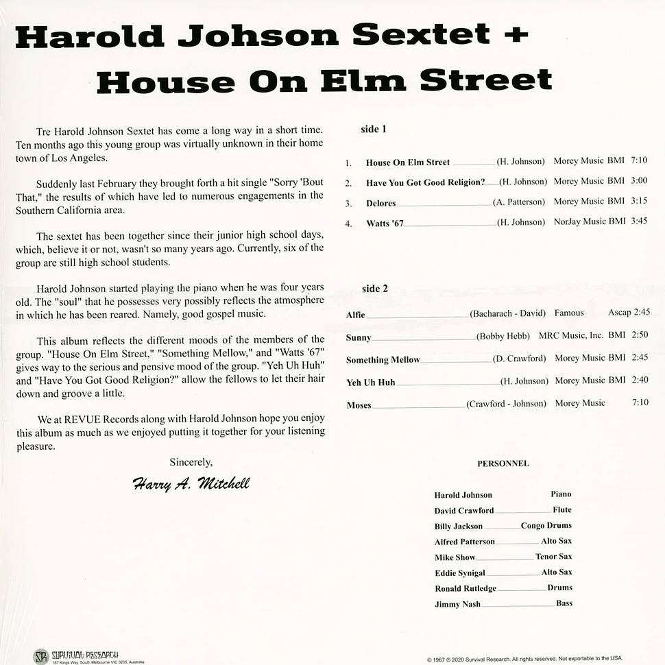 Harold Johnson Sextet - House On Elm Street