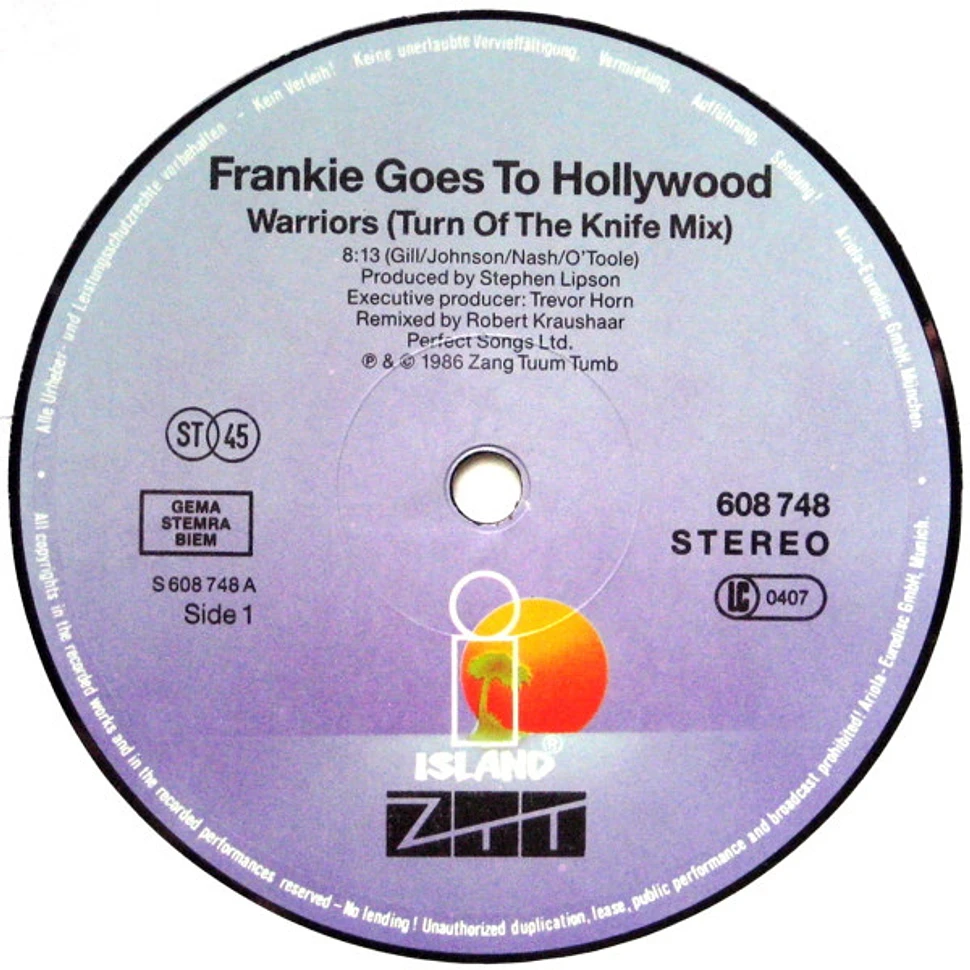Frankie Goes To Hollywood - Warriors (Turn Of The Knife Mix)