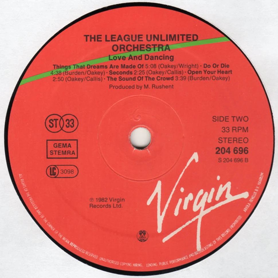 The League Unlimited Orchestra - Love And Dancing