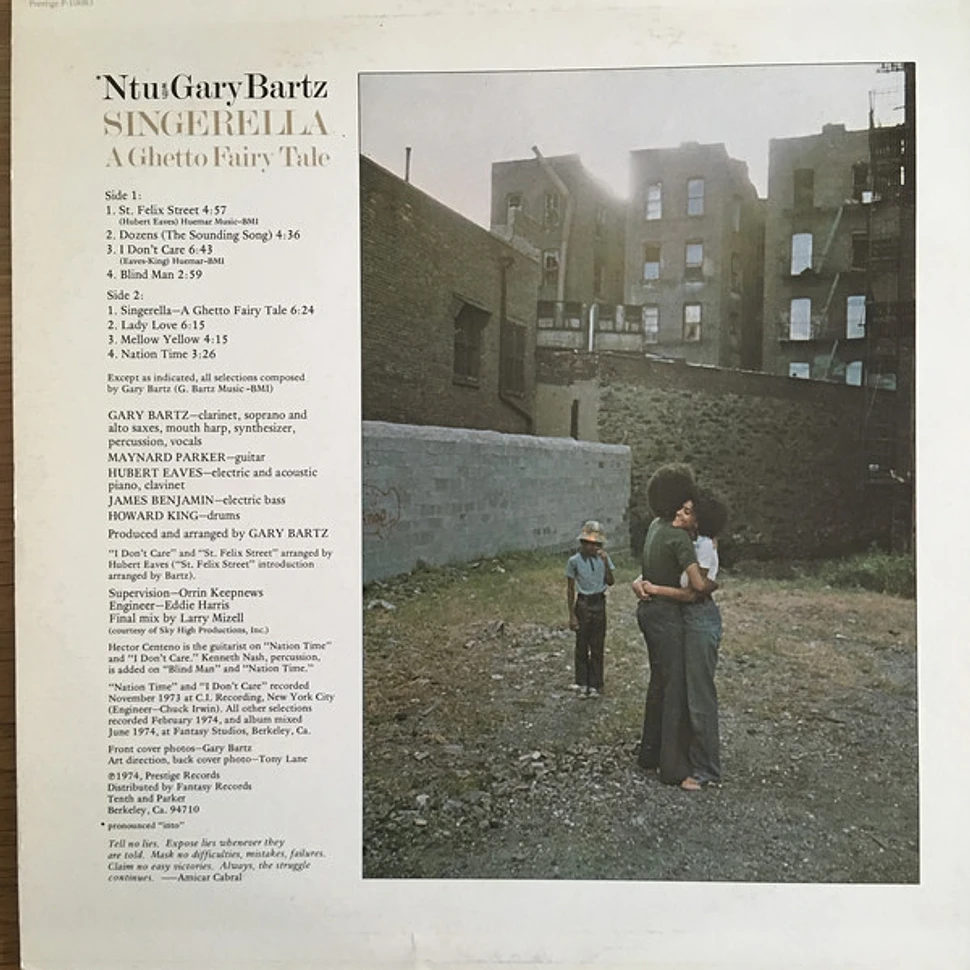 Gary Bartz NTU Troop - Singerella - A Ghetto Fairy Tale