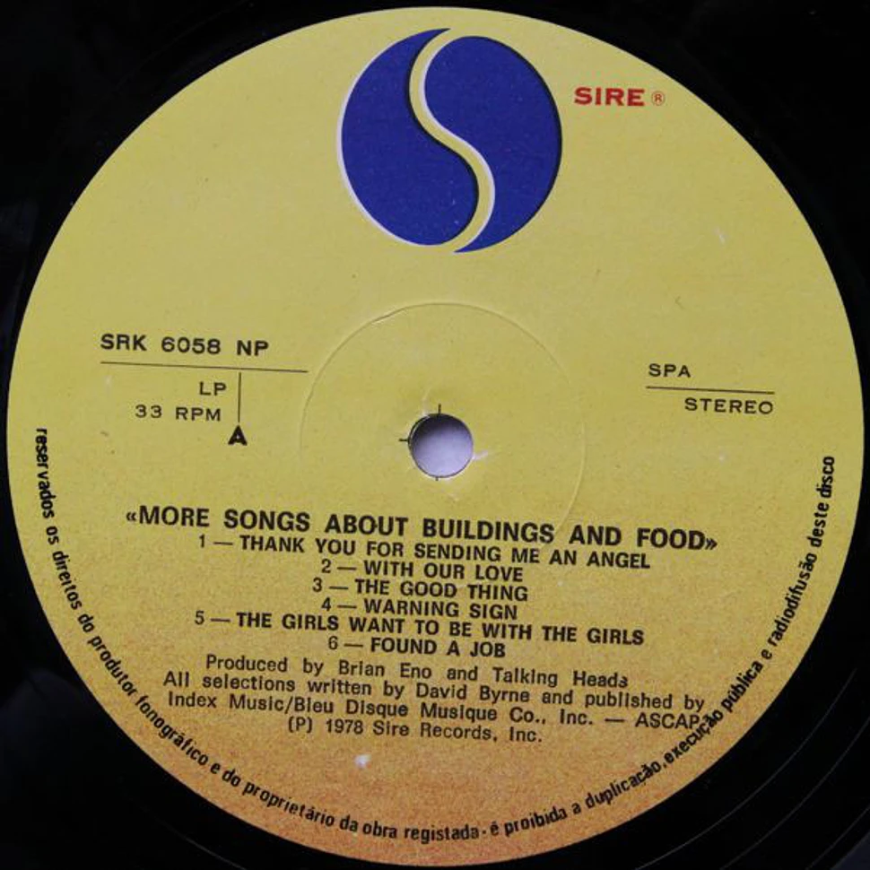 Talking Heads - More Songs About Buildings And Food