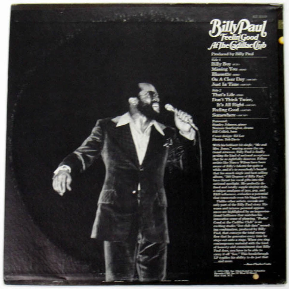 Billy Paul - Feelin' Good At The Cadillac Club