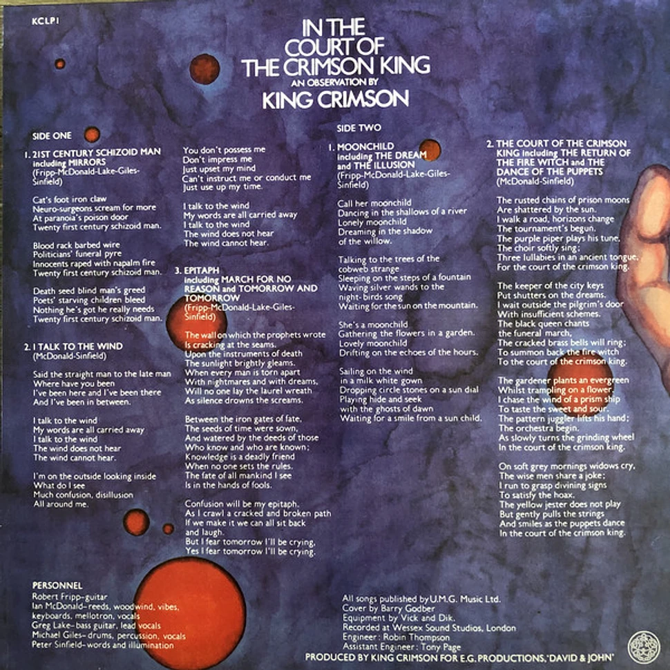 King Crimson - In The Court Of The Crimson King