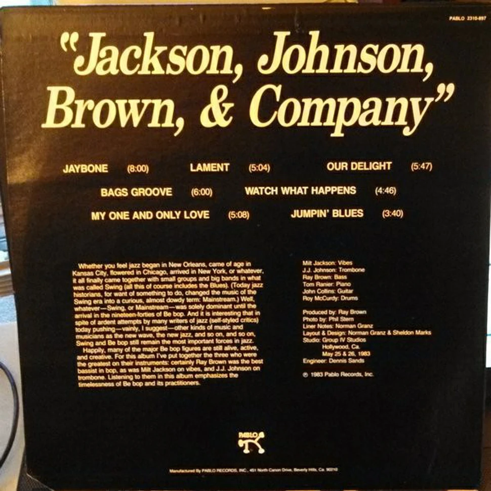 Milt Jackson, J.J. Johnson, Ray Brown - Jackson, Johnson, Brown, & Company