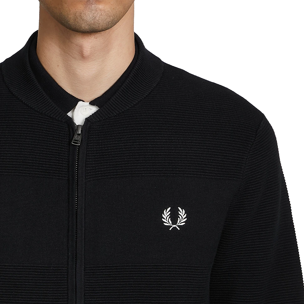 Fred Perry - Textured Knitted Bomber Jacket