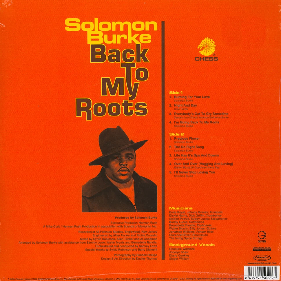 Solomon Burke - Back To My Roots Record Store Day 2020 Edition