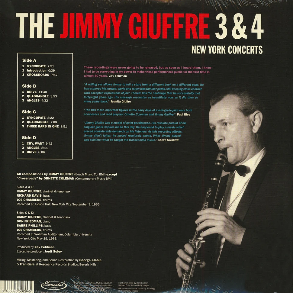 Jimmy Giuffre - The 3 & 4: New York Concert Record Store Day 2020 Edition