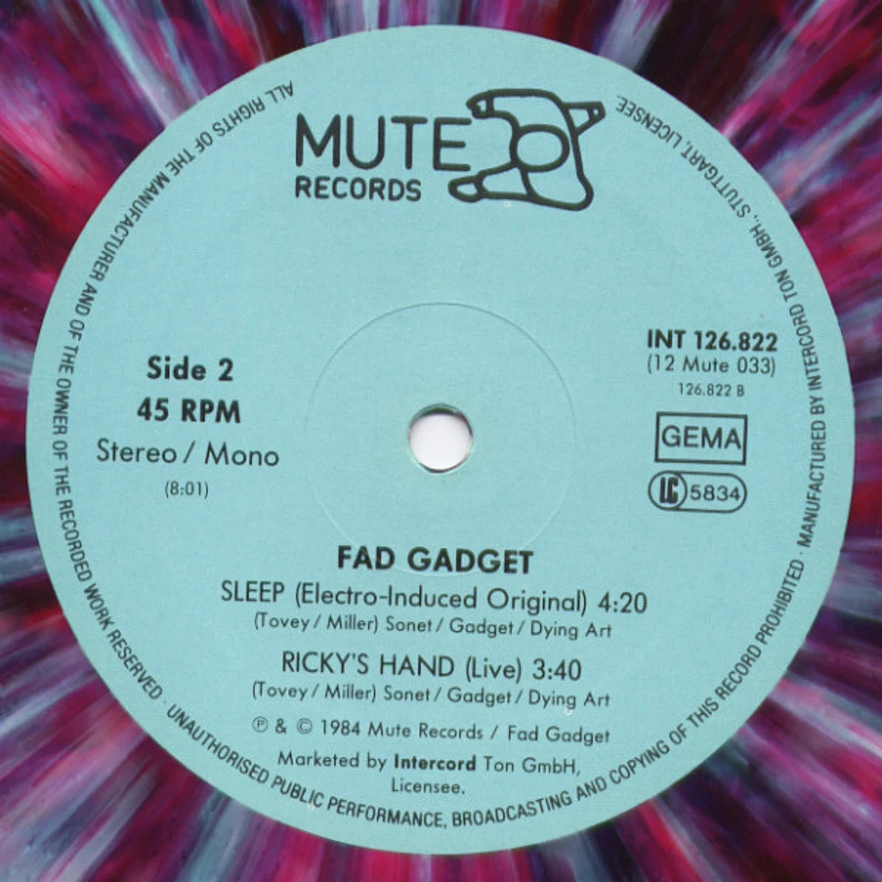 Fad Gadget - One Man's Meat (Remix)