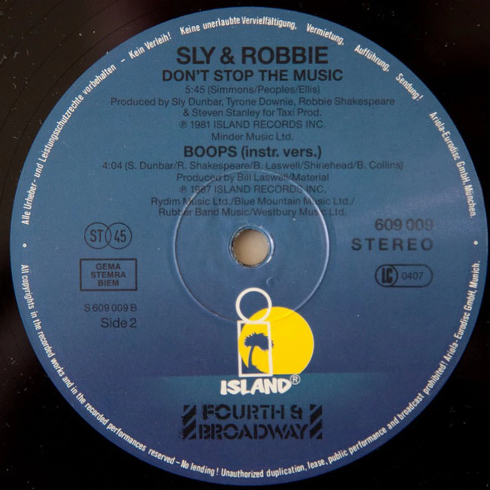 Sly & Robbie - Boops (Here To Go)