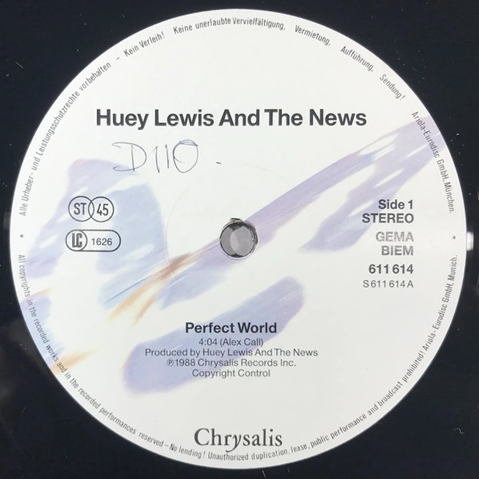 Huey Lewis & The News - Perfect World