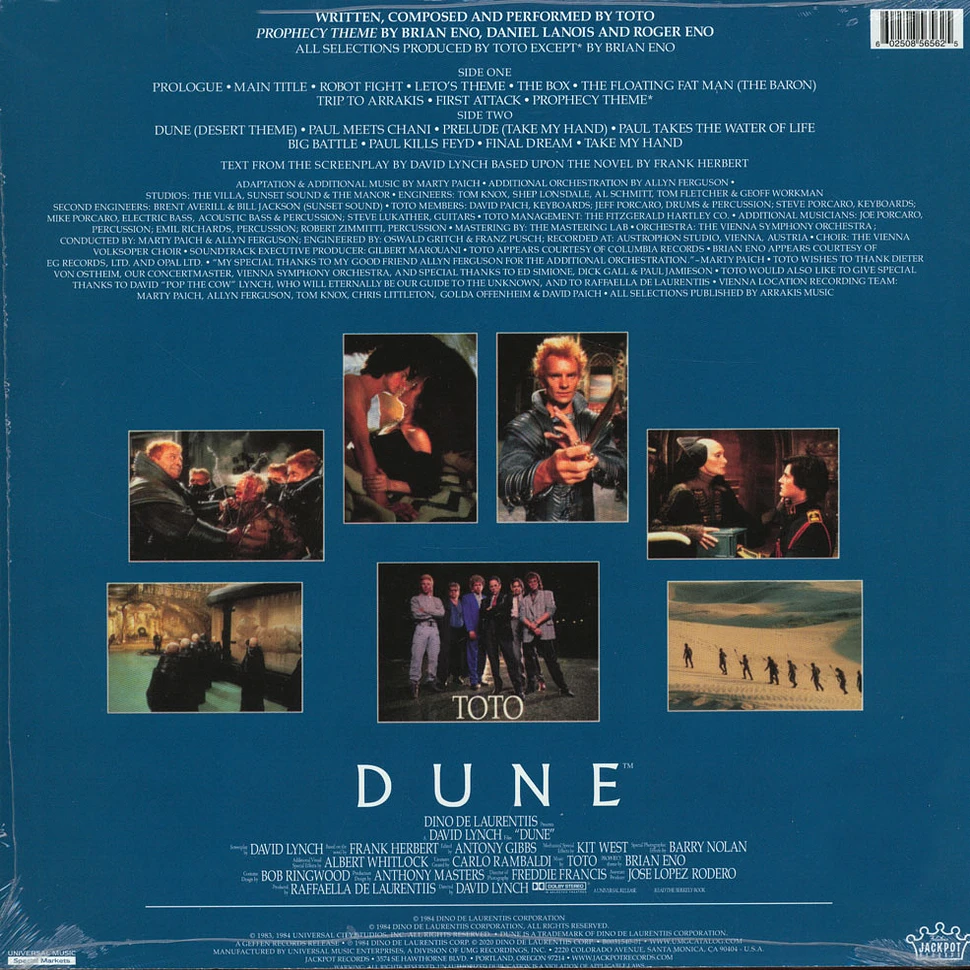 Toto & Brian Eno - OST Dune Black Vinyl Edition
