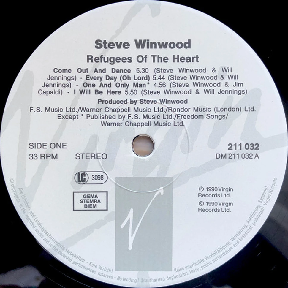 Steve Winwood - Refugees Of The Heart
