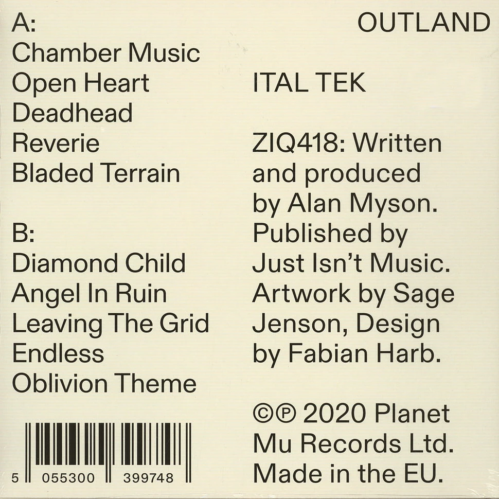 Ital Tek - Outland Black Vinyl Edition