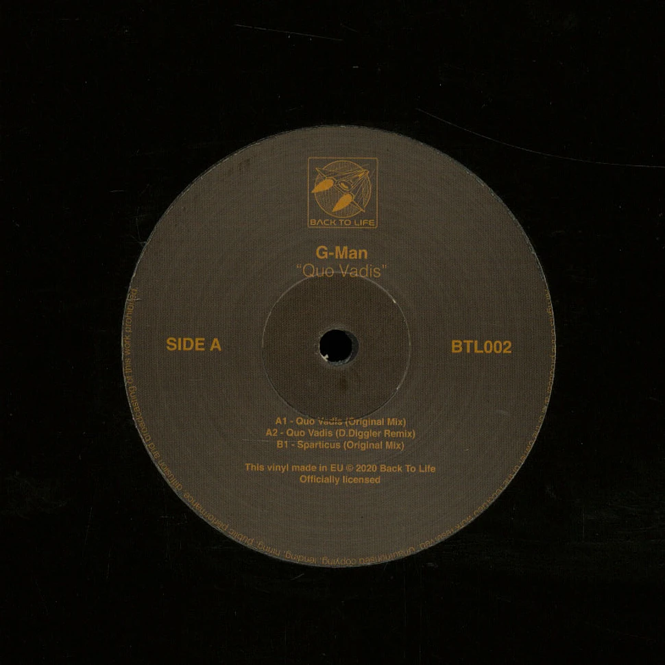 G-Man - Quo Vadis Black Vinyl Edition