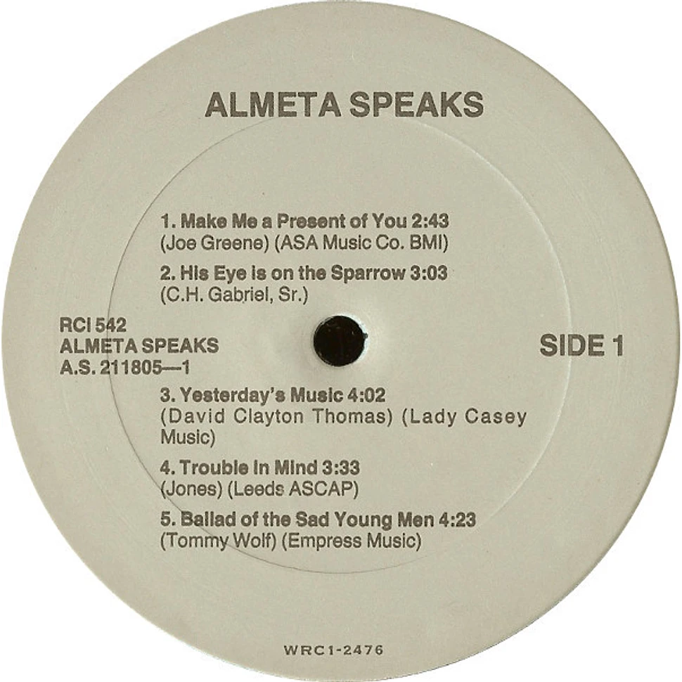 Almeta Speaks - Almeta Speaks