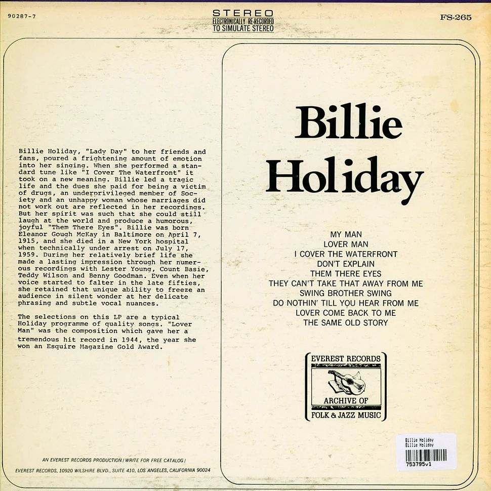 Billie Holiday - Billie Holiday