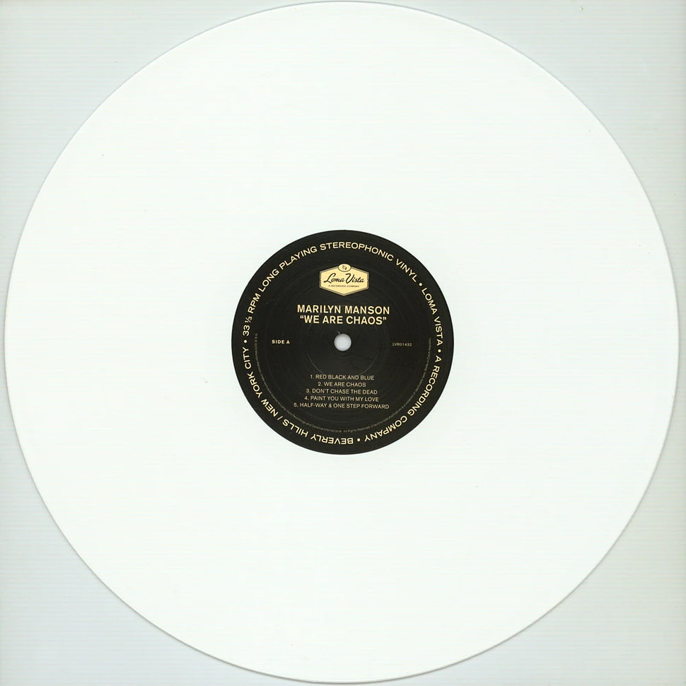 Marilyn Manson - We Are Chaos Translucent White Vinyl Edition W/ Painting By Marilyn Manson