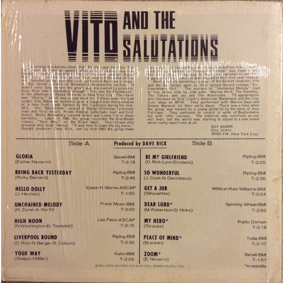 Vito & The Salutations - Greatest Hits