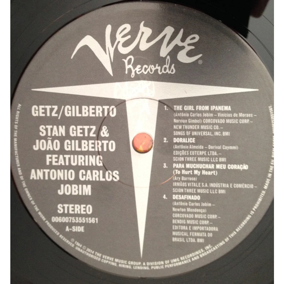 Stan Getz / Joao Gilberto Featuring Antonio Carlos Jobim - Getz / Gilberto