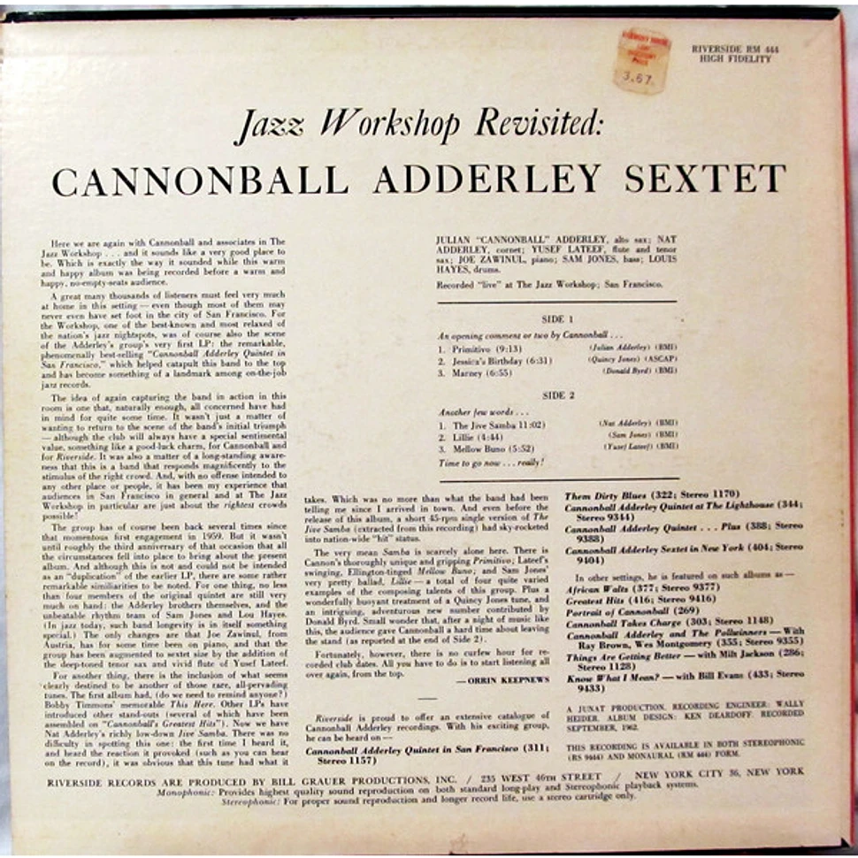 Cannonball Adderley Sextet - Jazz Workshop Revisited