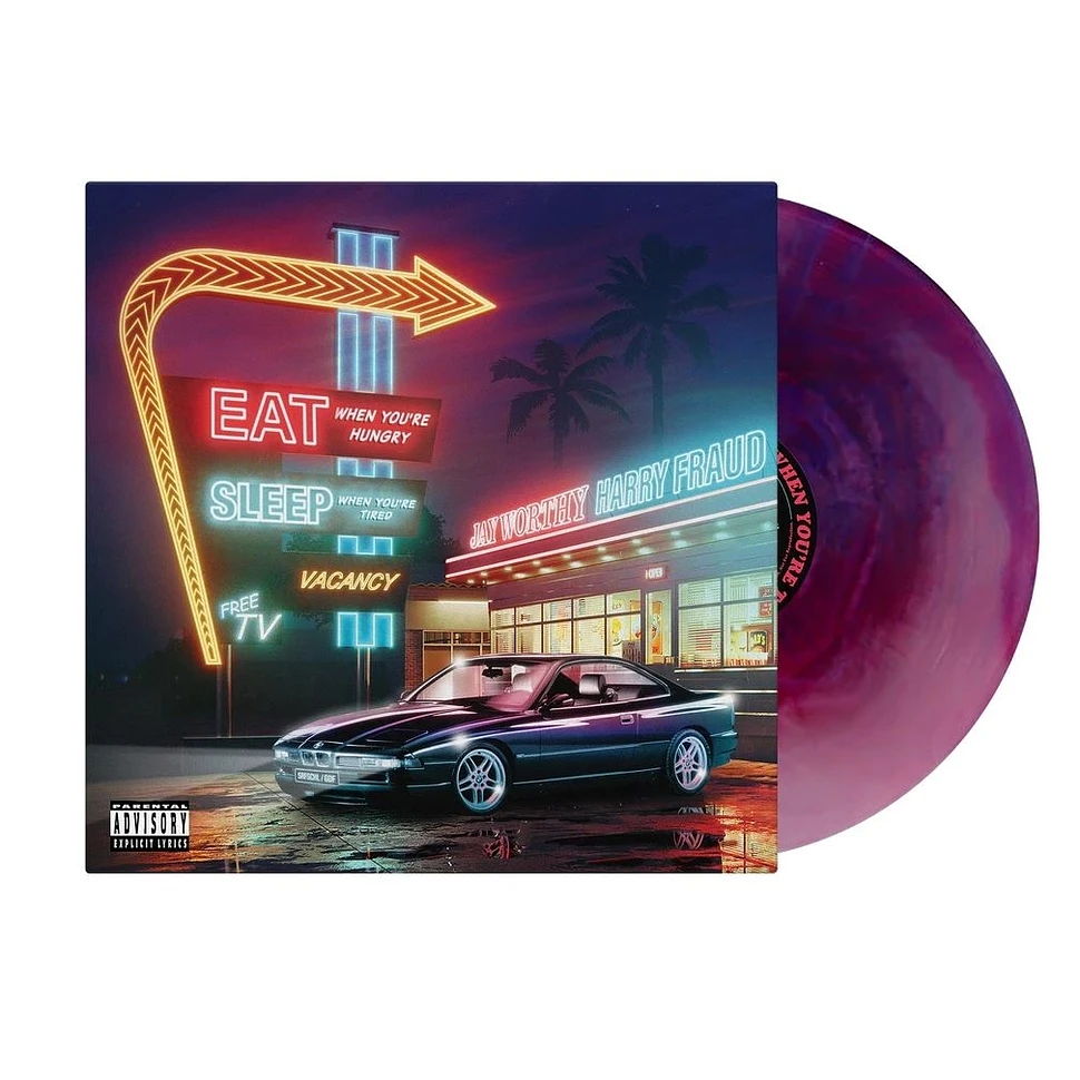 Jay Worthy & Harry Fraud - Eat When You're Hungry Sleep When Your Tired Purple Swirled Vinyl Edition
