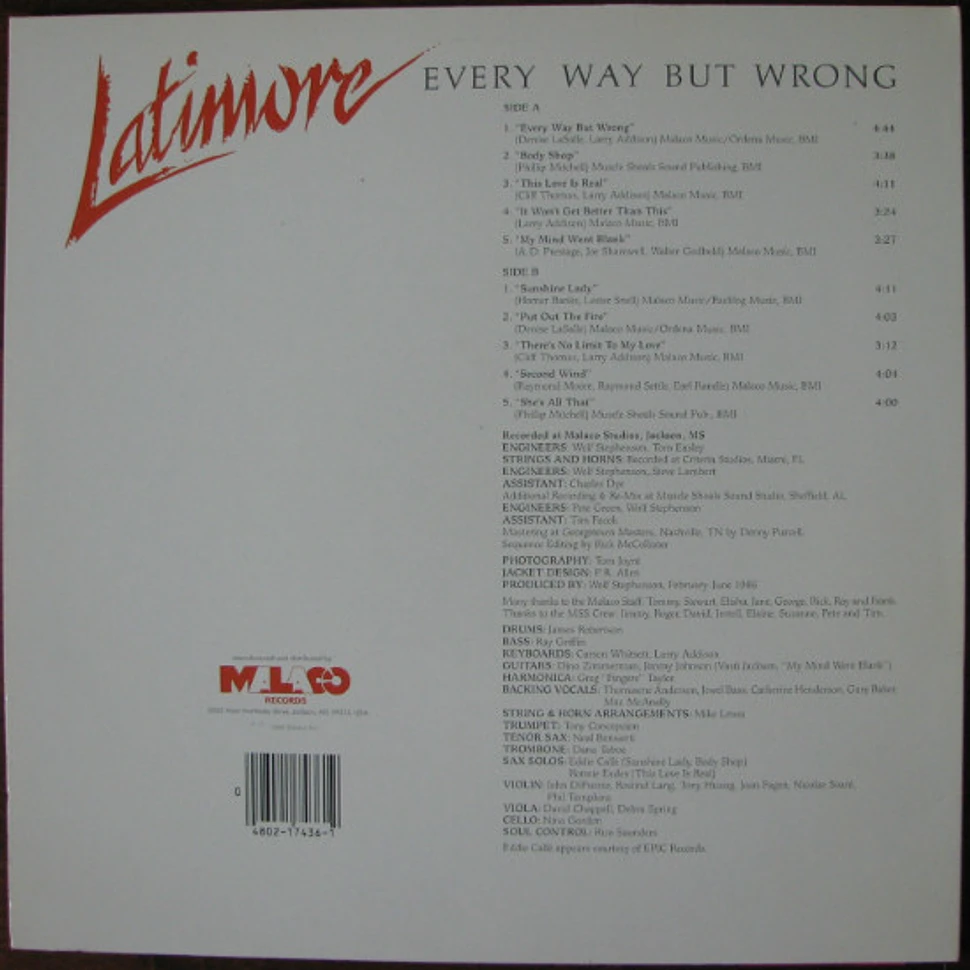 Latimore - Every Way But Wrong