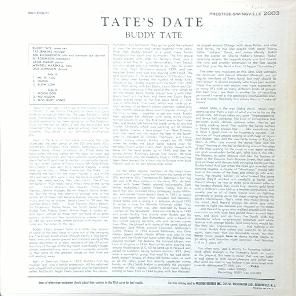 Buddy Tate And His Band - Tate's Date