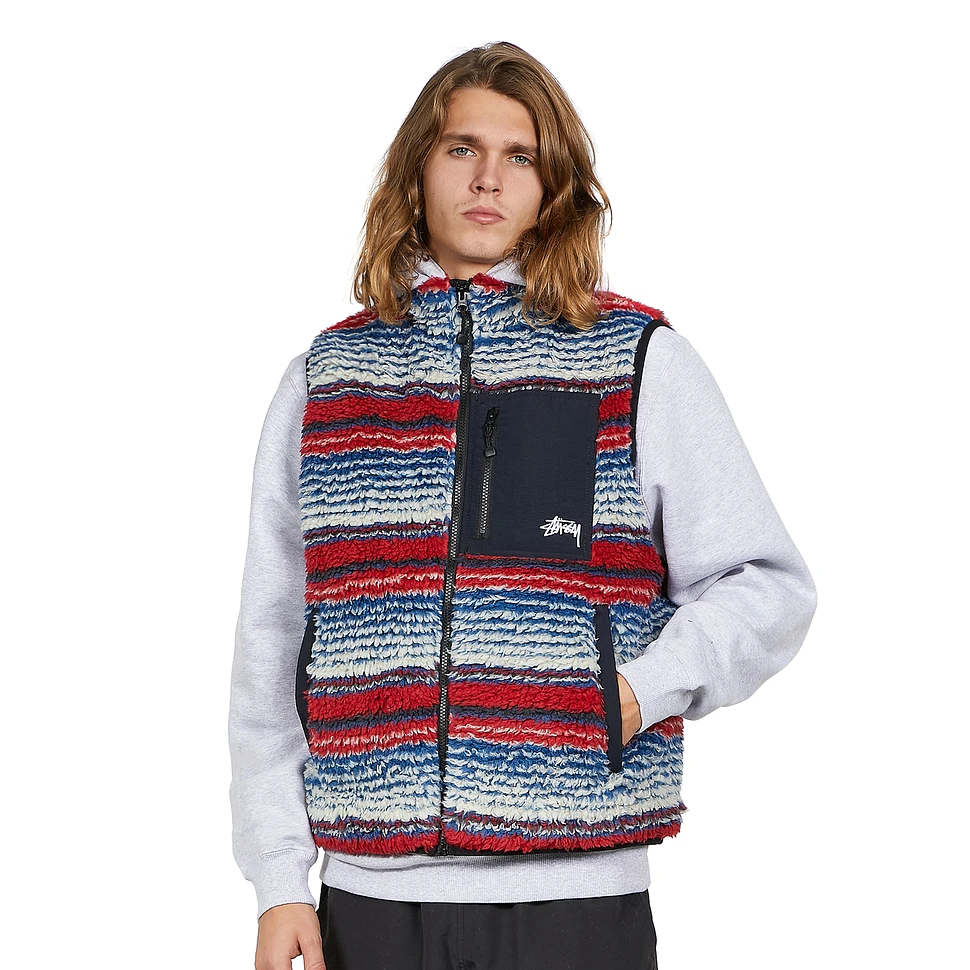 Stüssy - Striped Sherpa Vest