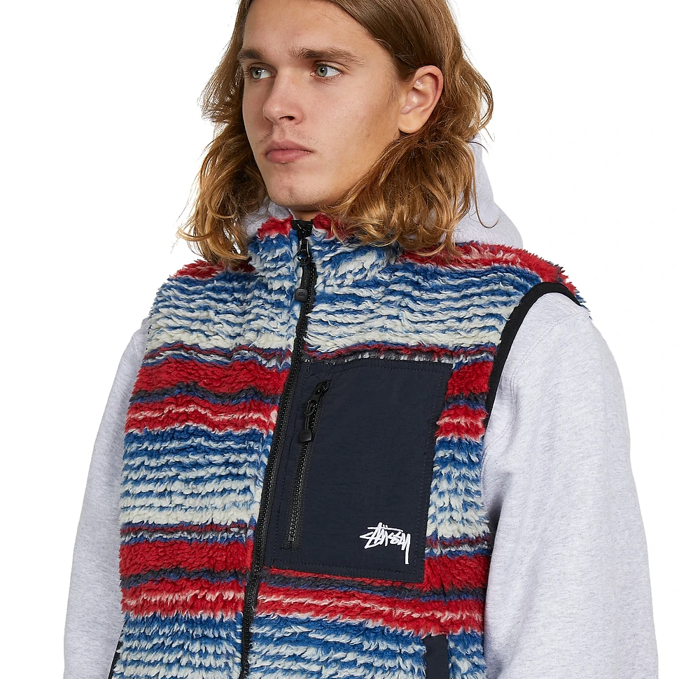 Stüssy - Striped Sherpa Vest