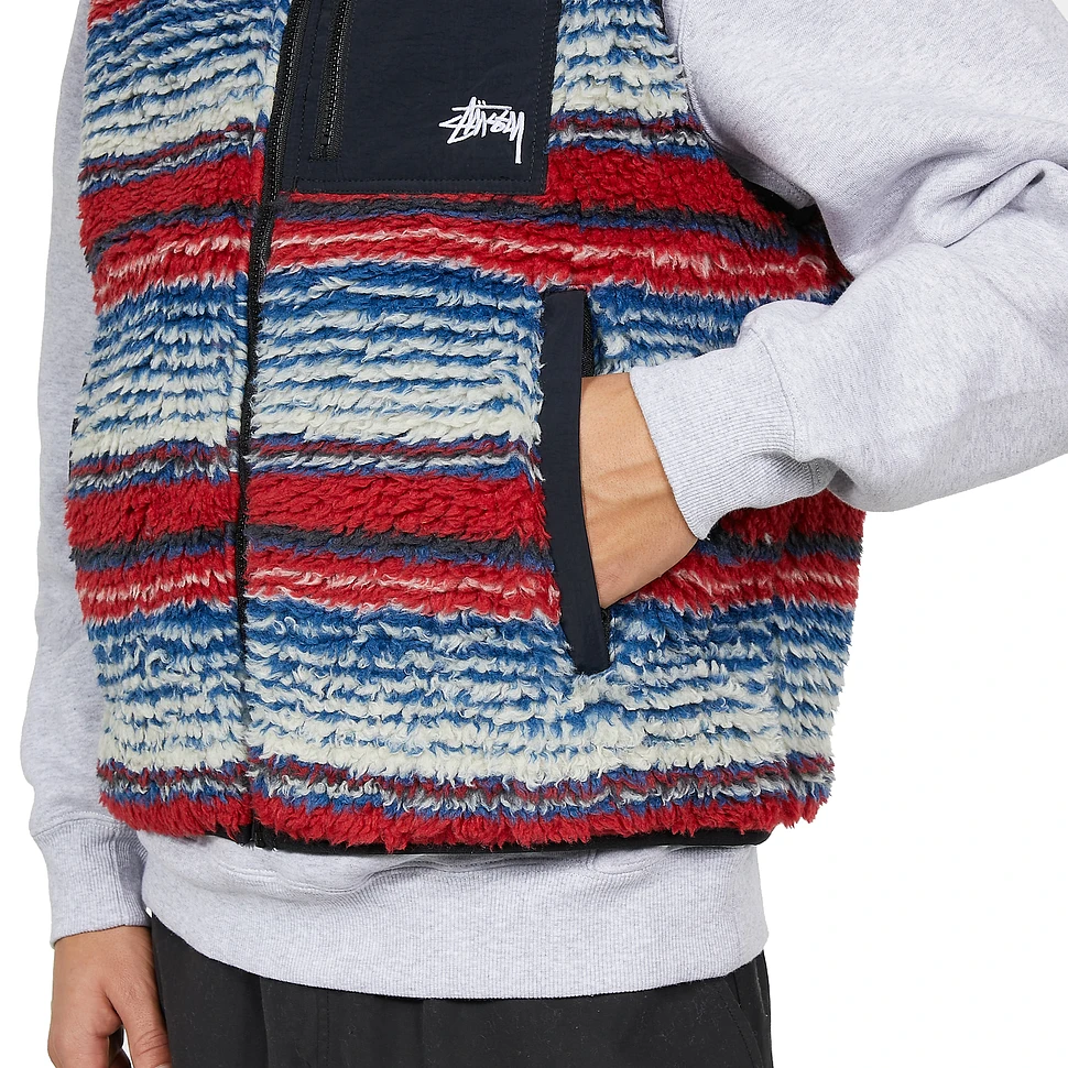 Stüssy - Striped Sherpa Vest