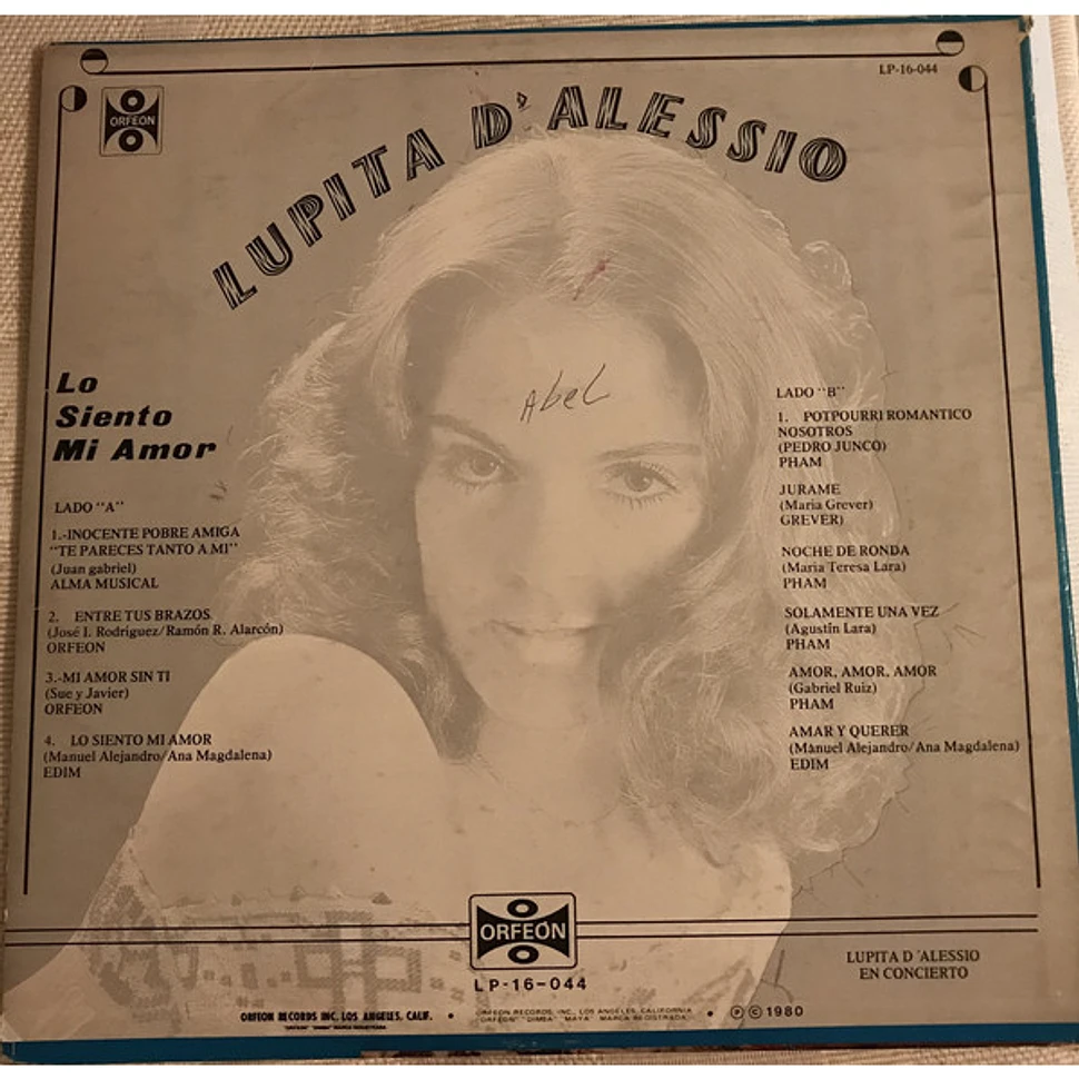 Lupita D'Alessio - Lo Siento Mi Amor