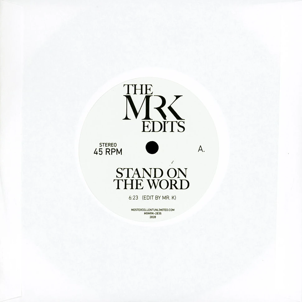 Mr. K - Stand On The Word Edits By Mr. K Record Store Day 2020 Edition