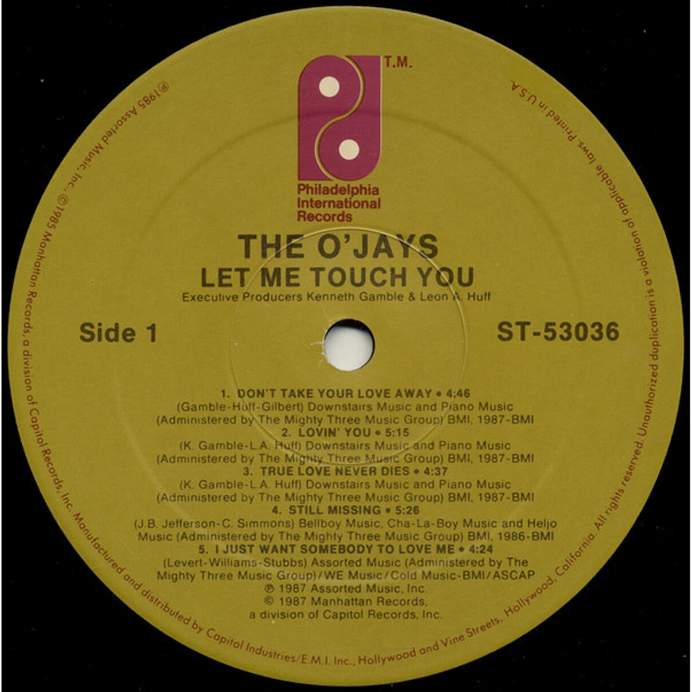 The O'Jays - Let Me Touch You