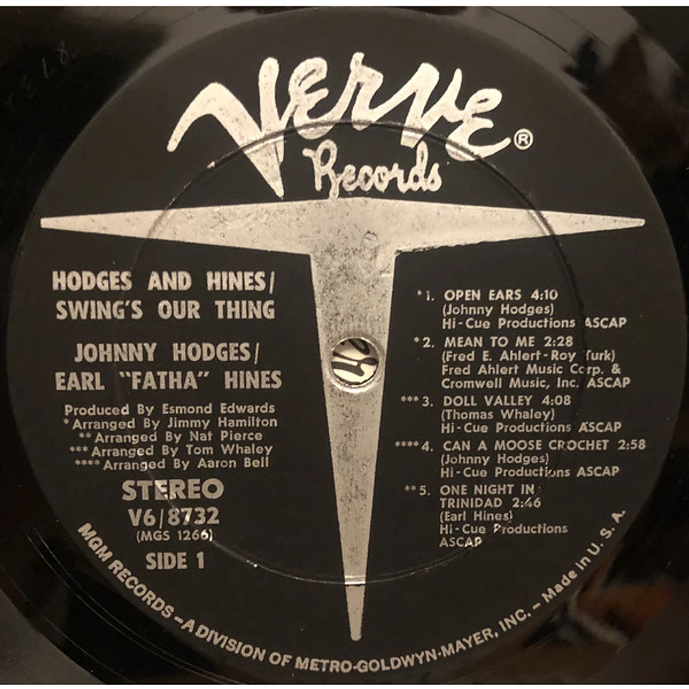 Johnny Hodges & Earl Hines - Swing's Our Thing