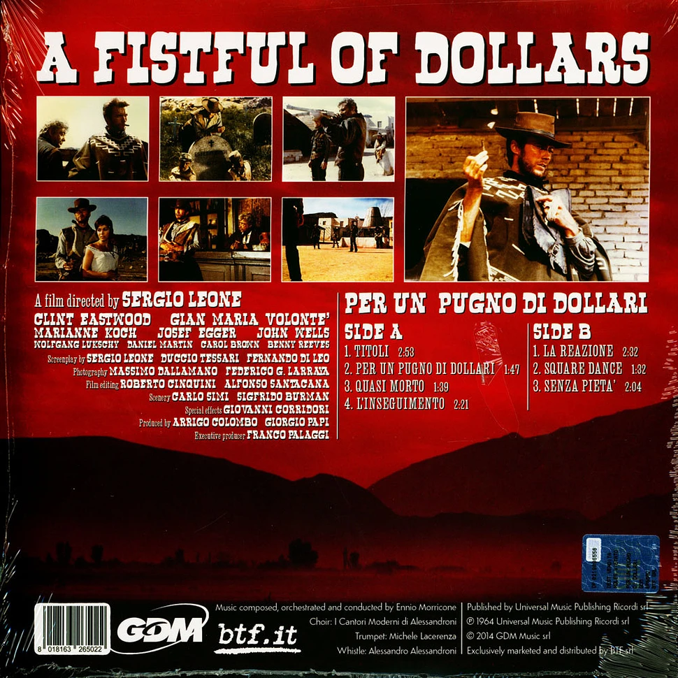 Ennio Morricone - OST A Fistful Of Dollars Clear Vinyl Edition