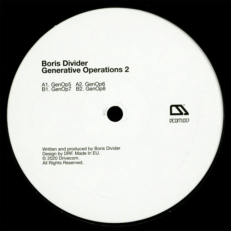 Boris Divider - Generative Operations 2