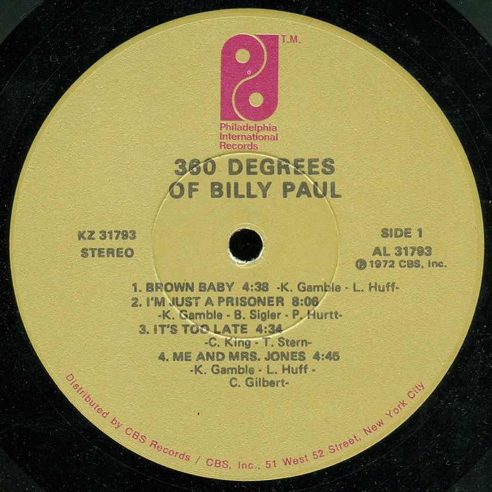 Billy Paul - 360 Degrees Of Billy Paul