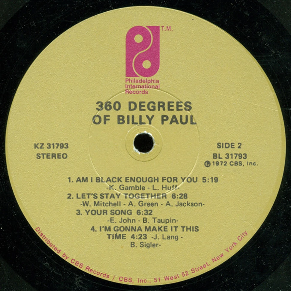 Billy Paul - 360 Degrees Of Billy Paul