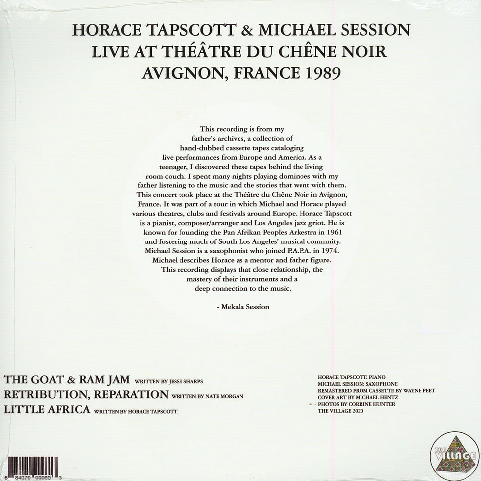 Horace Tapscott & Michael Session - Live In Avignon, France 1989